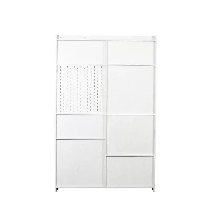 GDFStudio Taliyah Bibliothèque contemporaine 9 casiers avec porte, panneau perforé et 2 tiroirs