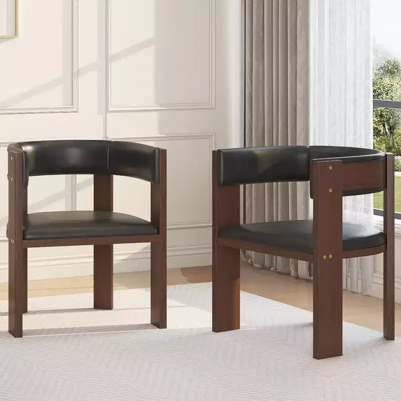 Upholstered Dining Chairs, Modern Fabric Dining Room Kitchen Side Chair with Padded Seat and Wood Legs