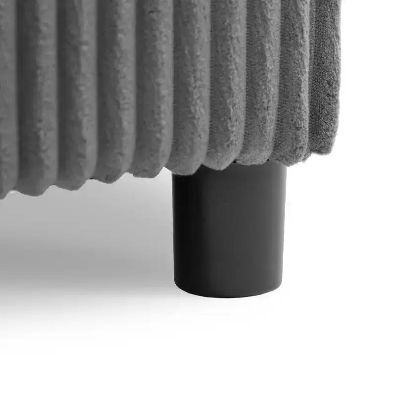 Canapé d'angle en L 4 places Whisen, méridienne convertible confortable, console, haut-parleurs Bluetooth, ports USB, porte-gobelets