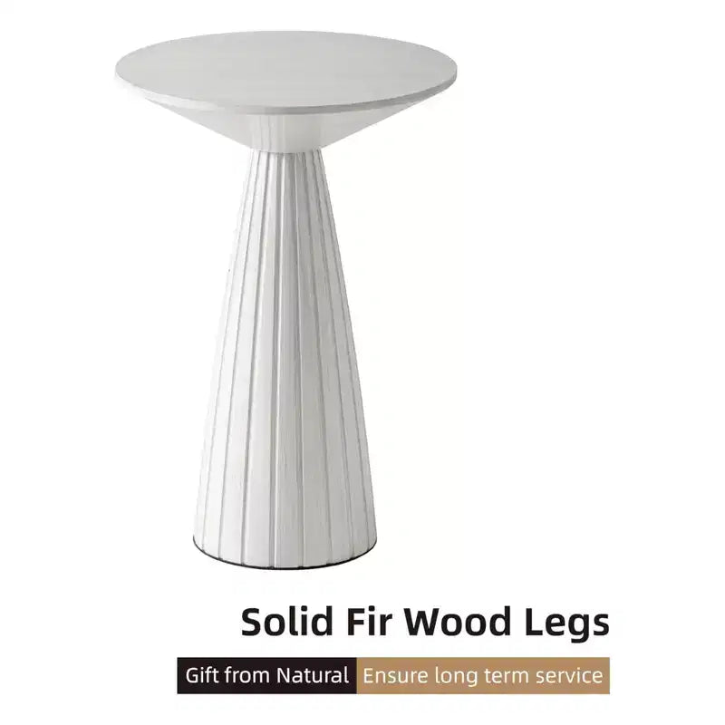 COZAYH Petite table d'appoint ronde Martini avec finition texturée et assemblage rapide pour salons ou chambres, supporte jusqu'à 11,3 kg, blanc