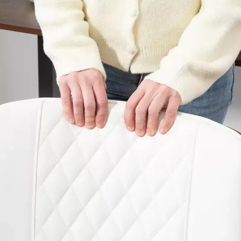 HOMCOM Chaise de bureau sans accoudoirs à roulettes, fauteuil de bureau mi-dossier en cuir PU avec hauteur réglable, pivotant à 360° pour bureau, salle de réunion