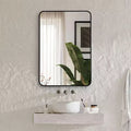 Black Metal Framed Rectangular Bathroom Wall Mirror - Stylish & Durable