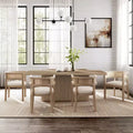 Christopher Knight Home Kassadin Farmhouse 7 Piece Dining Set with Rubberwood Upholstered Rattan Chairs