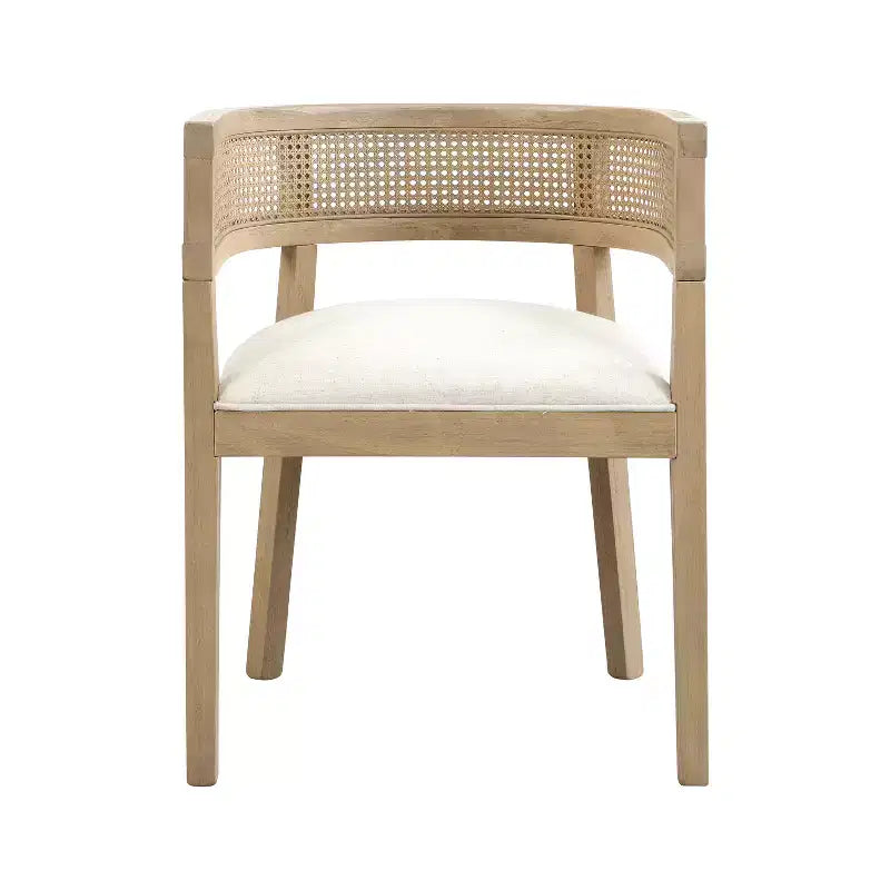 Ensemble de salle à manger 7 pièces Christopher Knight Home Kassadin style maison de campagne avec chaises en rotin rembourrées en bois d'hévéa