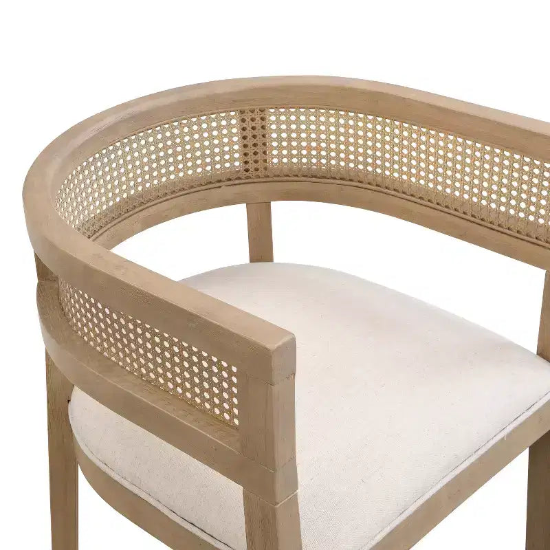 Ensemble de salle à manger 7 pièces Christopher Knight Home Kassadin style maison de campagne avec chaises en rotin rembourrées en bois d'hévéa