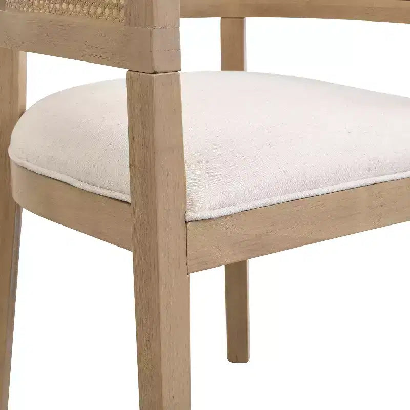 Ensemble de salle à manger 7 pièces Christopher Knight Home Kassadin style maison de campagne avec chaises en rotin rembourrées en bois d'hévéa
