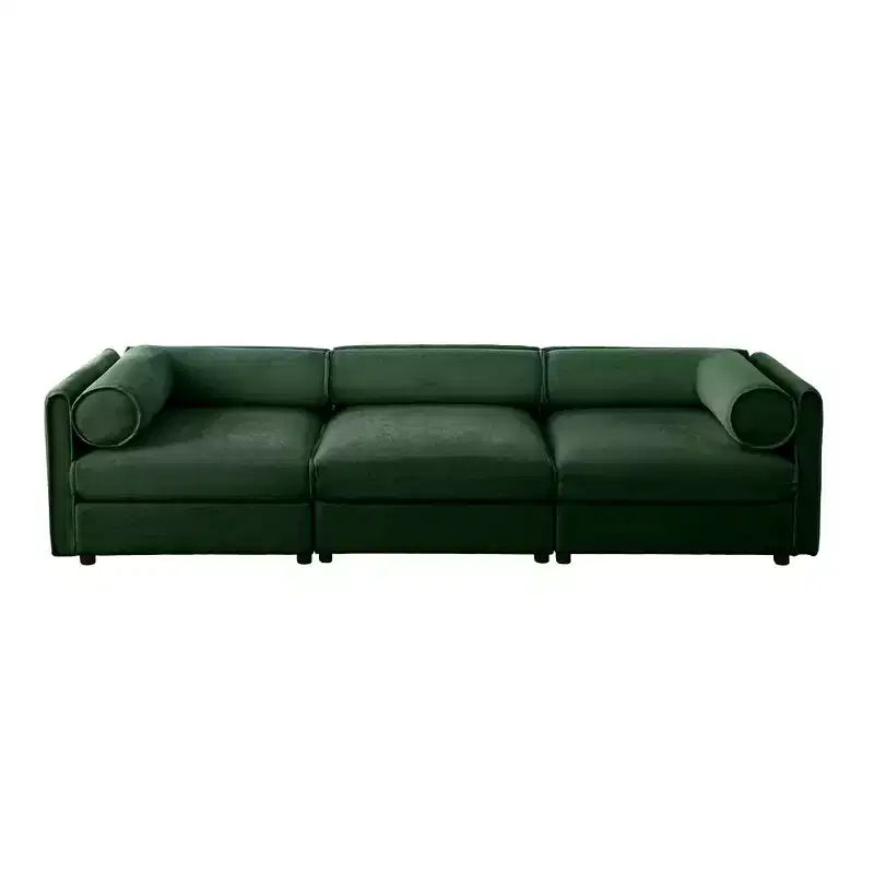 Élégant canapé blanc en chenille avec assise de rangement, dossier et accoudoirs cylindriques