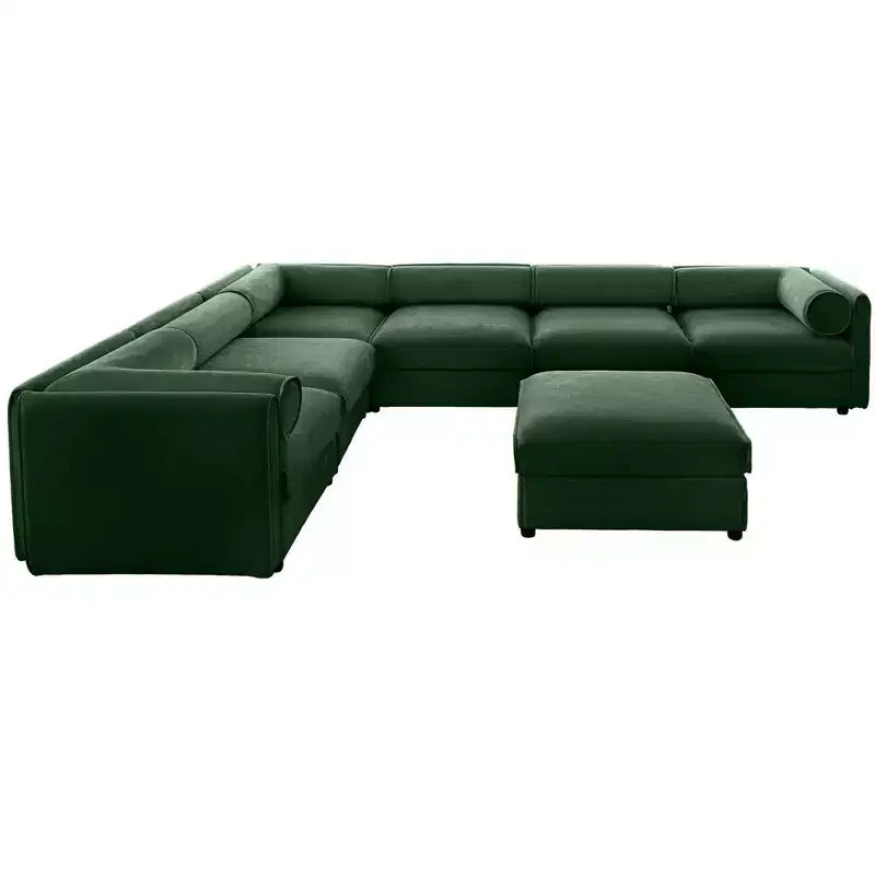 Grand canapé modulable avec rangement Canapé d'angle en chenille pour salon