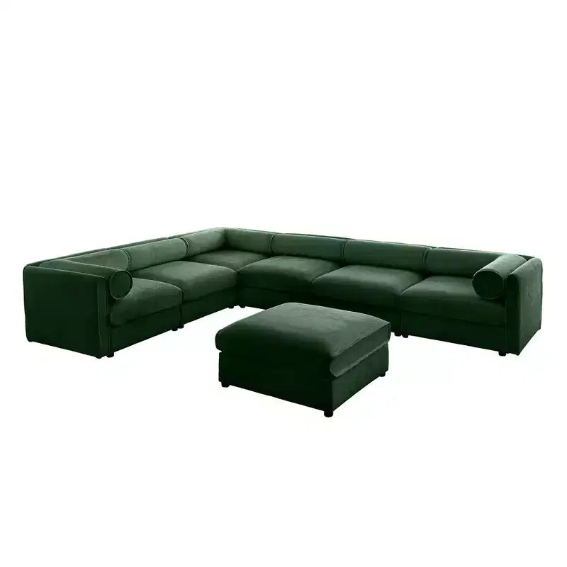 Grand canapé modulable avec rangement Canapé d'angle en chenille pour salon