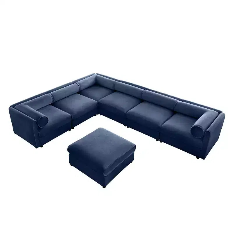 Grand canapé modulable avec rangement Canapé d'angle en chenille pour salon
