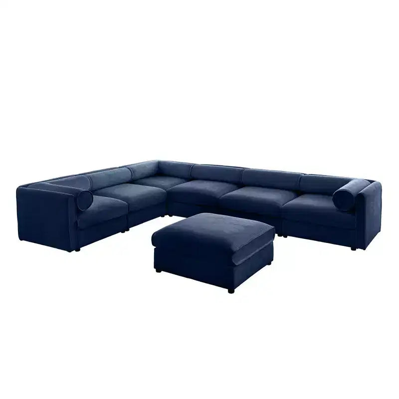 Grand canapé modulable avec rangement Canapé d'angle en chenille pour salon