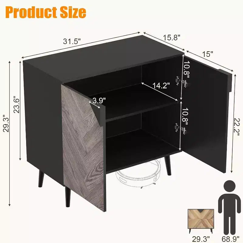 Meuble de rangement GustoWave 31.5 avec étagères et portes