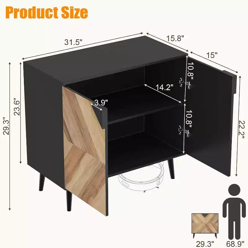 Meuble de rangement GustoWave 31.5 avec étagères et portes