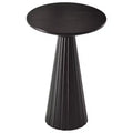 COZAYH Pedestal Small Drink Round Martini Table with Textured Finish and Quick Assembly for Living Rooms or Bedrooms, Holds up to 25 Pounds, Black
