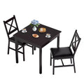 BestMassage Dining Table Set for 2/4 Dining Room Table and Chairs Kitchen Table Set, Dark Brown