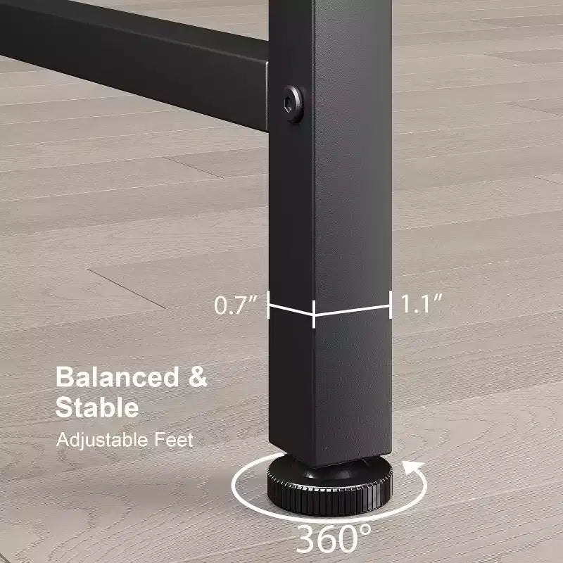 Console étroite avec rangement, Table d'entrée rustique avec cadre métallique pour Couloir, Salon, Chambre