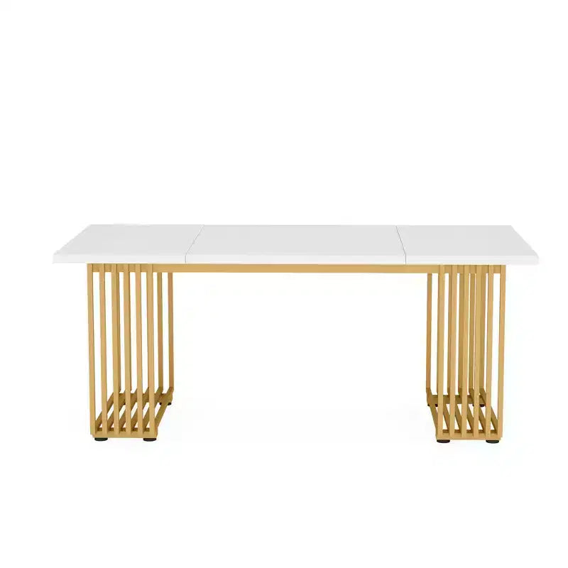 MAYEERTY Bureau polyvalent de 178 cm avec plateau en bois robuste et pieds en métal pour bureau à domicile