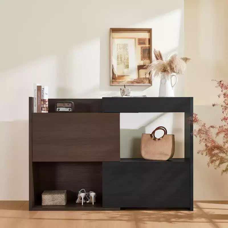 CLIHOME Meuble à Chaussures Extensible et Rotatif, Meuble d'Angle de Rangement Multifonctionnel à 90 Degrés