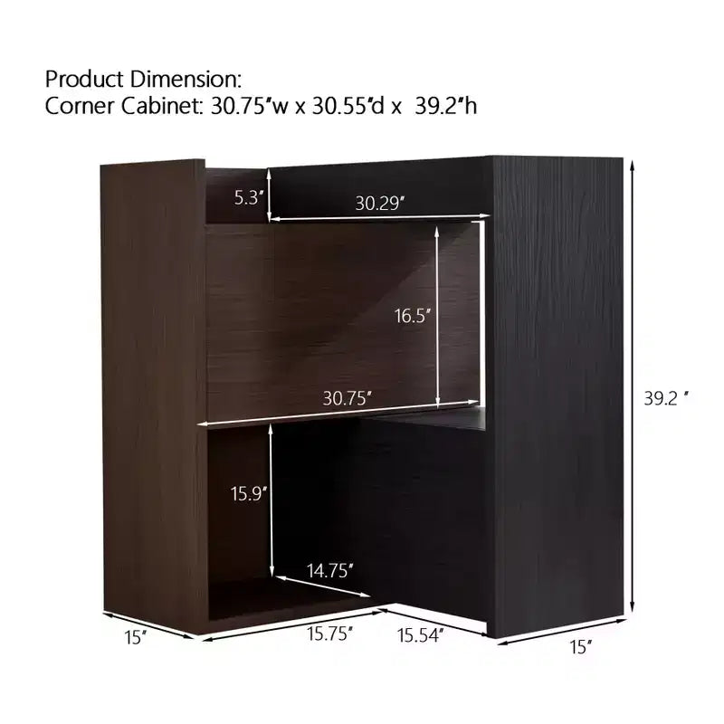 CLIHOME Meuble à Chaussures Extensible et Rotatif, Meuble d'Angle de Rangement Multifonctionnel à 90 Degrés
