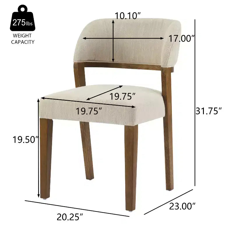 Christopher Knight Home Ata Chaises de salle à manger modernes en bois d'hévéa rembourrées (lot de 4)
