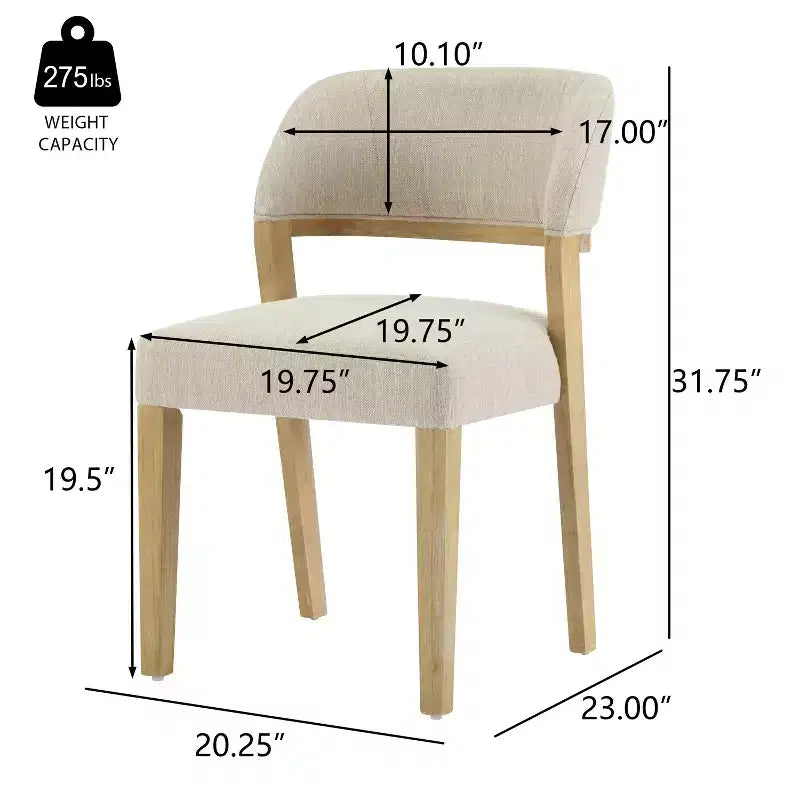 Christopher Knight Home Ata Chaises de salle à manger modernes en bois d'hévéa rembourrées (lot de 4)