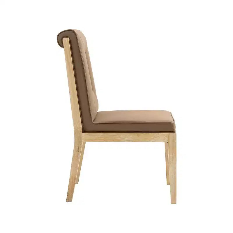 Meridian Furniture, Chaise de salle à manger Gwendolyn en cuir végétalien, lot de 2
