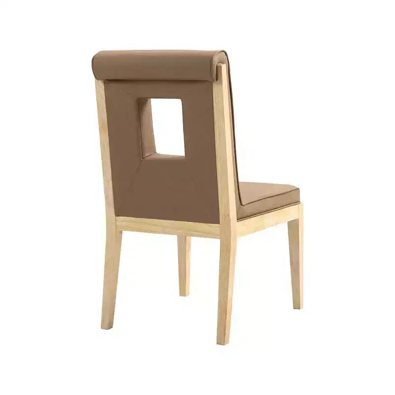 Meridian Furniture, Chaise de salle à manger Gwendolyn en cuir végétalien, lot de 2