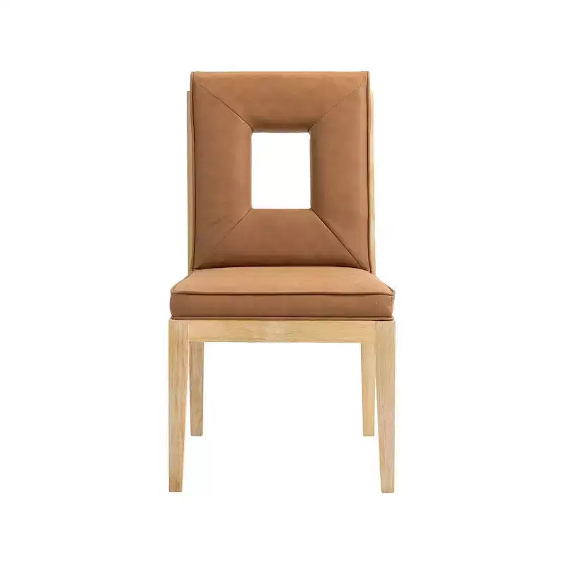 Meridian Furniture, Chaise de salle à manger Gwendolyn en cuir végétalien, lot de 2