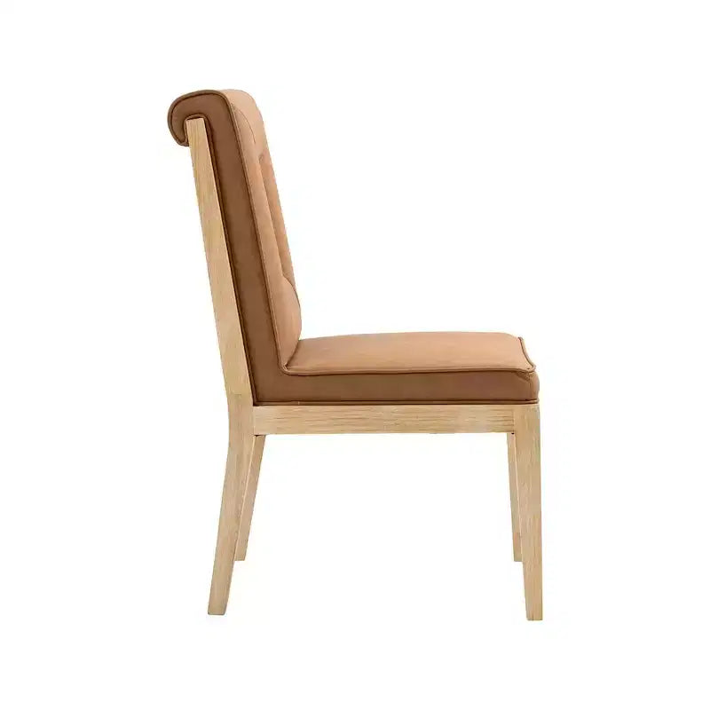 Meridian Furniture, Chaise de salle à manger Gwendolyn en cuir végétalien, lot de 2