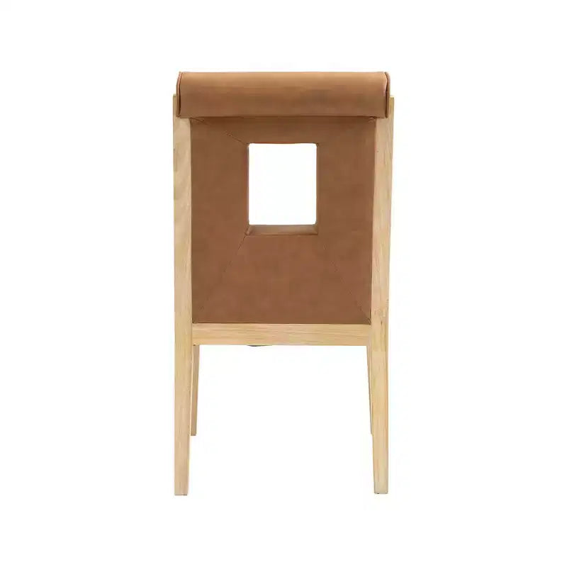 Meridian Furniture, Chaise de salle à manger Gwendolyn en cuir végétalien, lot de 2