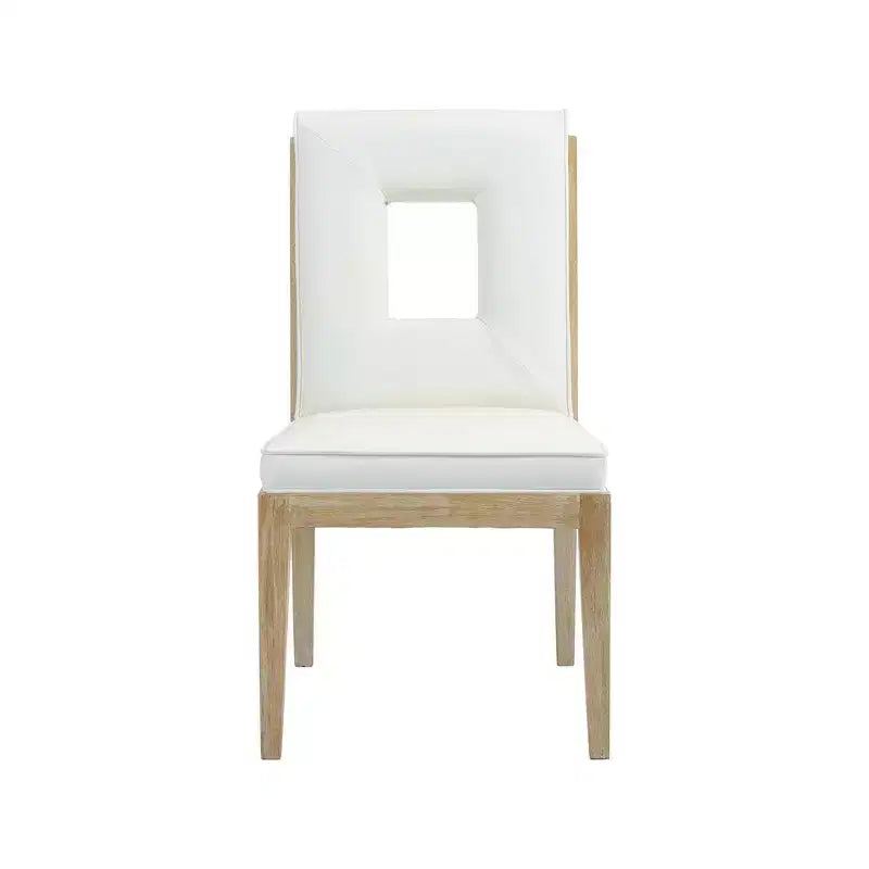Meridian Furniture, Chaise de salle à manger Gwendolyn en cuir végétalien, lot de 2