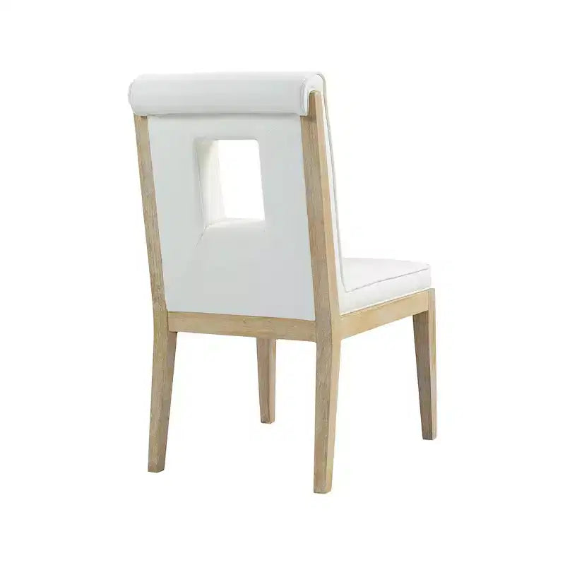 Meridian Furniture, Chaise de salle à manger Gwendolyn en cuir végétalien, lot de 2