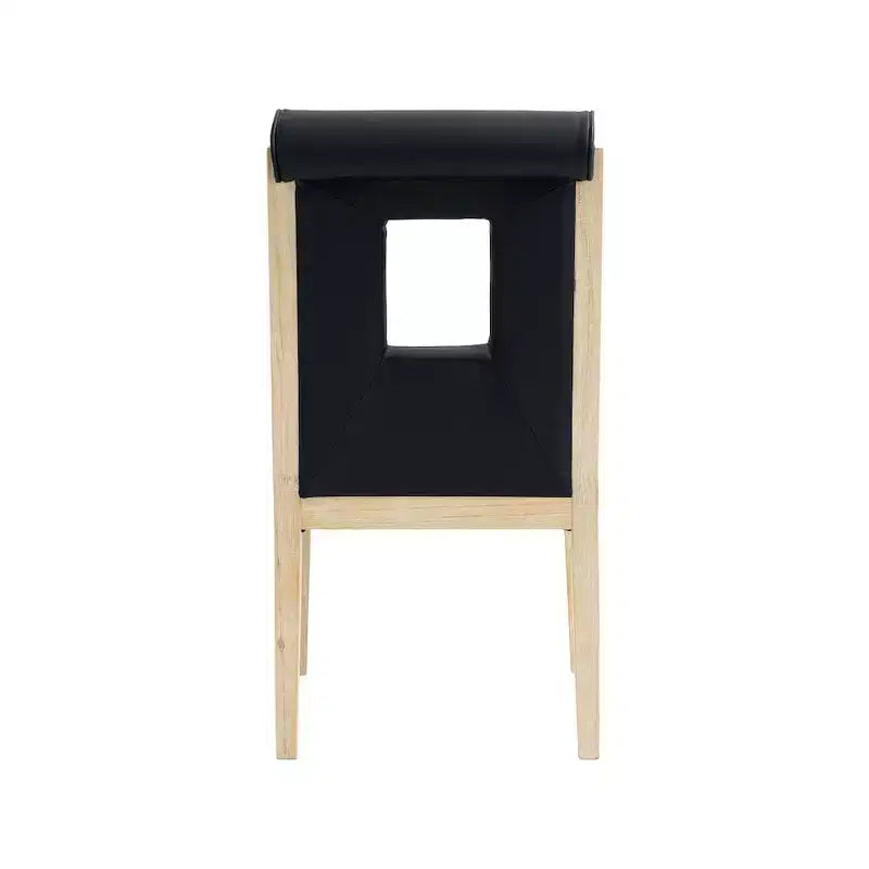 Meridian Furniture, Chaise de salle à manger Gwendolyn en cuir végétalien, lot de 2