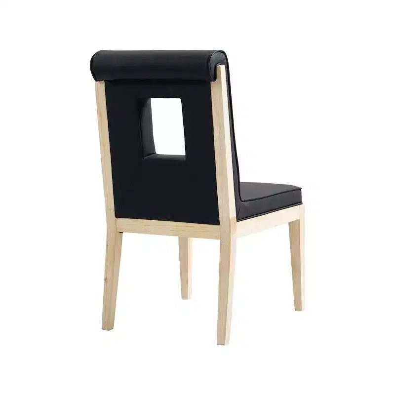 Meridian Furniture, Chaise de salle à manger Gwendolyn en cuir végétalien, lot de 2