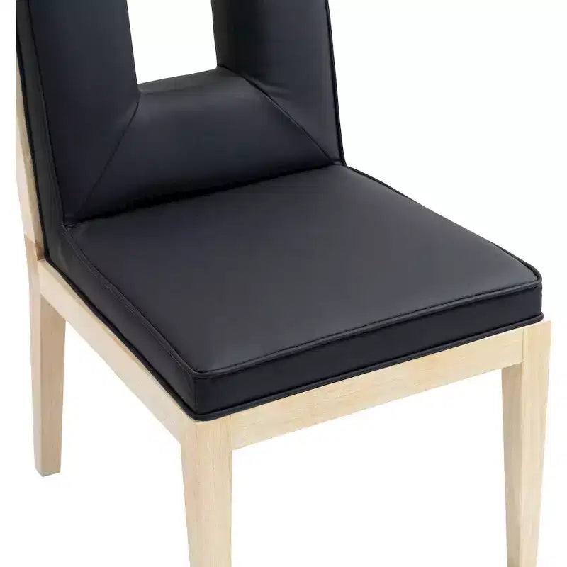 Meridian Furniture, Chaise de salle à manger Gwendolyn en cuir végétalien, lot de 2