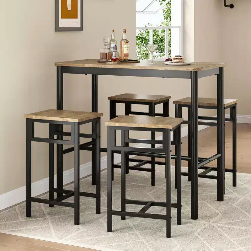 Table de bar PexFix 47, hauteur comptoir, tables à manger rectangulaires pour café, cuisine et salle d'étude