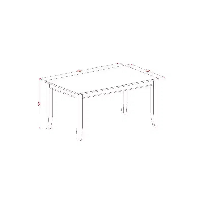 Ensemble de salle à manger 7 pièces HomeStock avec table et chaises Parsons en tissu de lin acajou