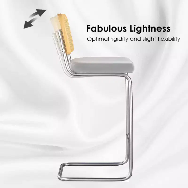 PexFix Lot de 2 tabourets de bar hauteur comptoir en velours rembourré avec dossier en rotin, tabourets de 76 cm, chaises de bar sans accoudoirs pour îlot de cuisine, gris