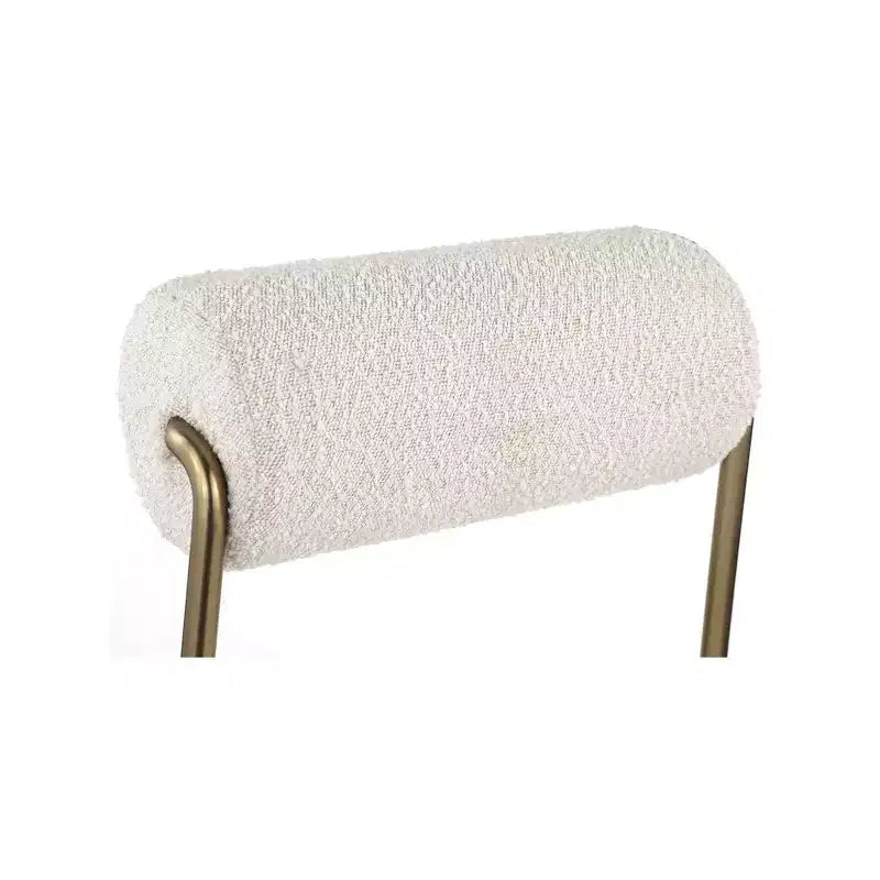 Meridian Furniture, Chaise de salle à manger Carly en similicuir et tissu bouclé, lot de 2