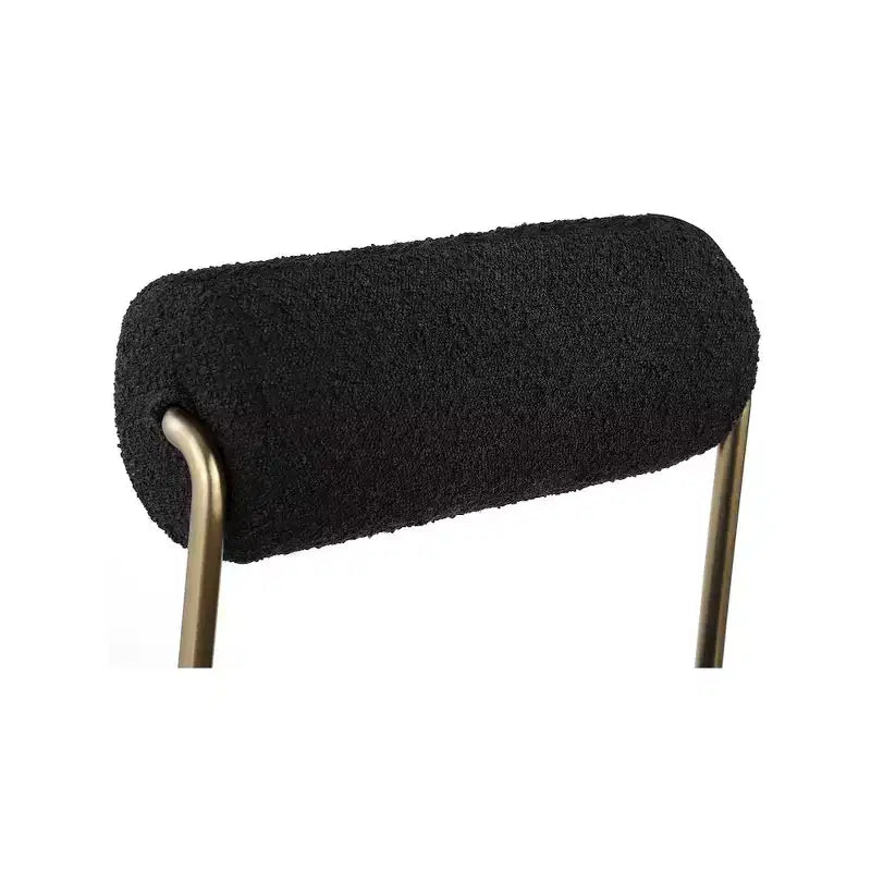 Meridian Furniture, Chaise de salle à manger Carly en similicuir et tissu bouclé, lot de 2