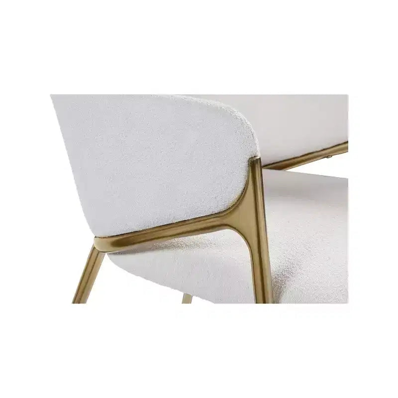 Meridian Furniture, Chaises de salle à manger Nial en tissu bouclé, ensemble de 2