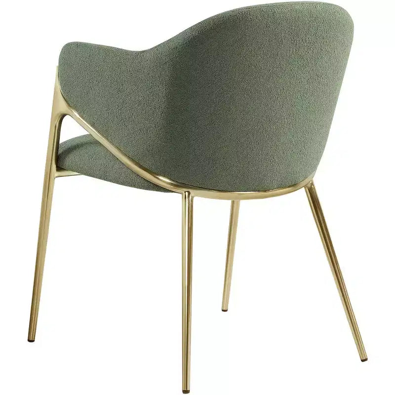 Meridian Furniture, Chaises de salle à manger Nial en tissu bouclé, ensemble de 2