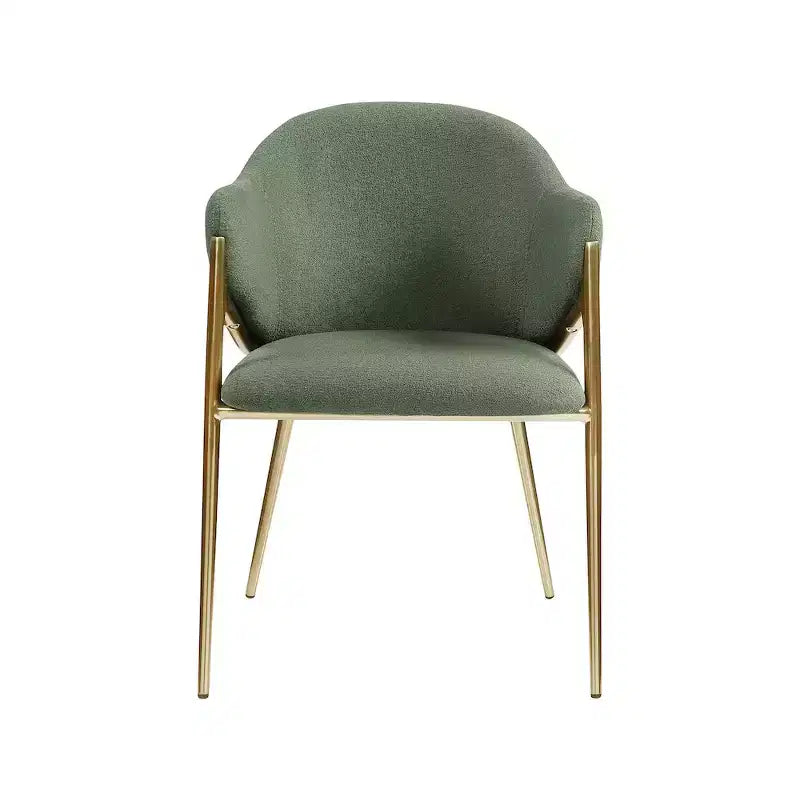 Meridian Furniture, Chaises de salle à manger Nial en tissu bouclé, ensemble de 2