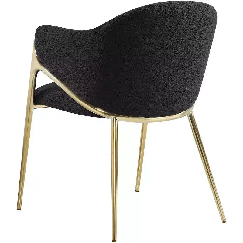 Meridian Furniture, Chaises de salle à manger Nial en tissu bouclé, ensemble de 2