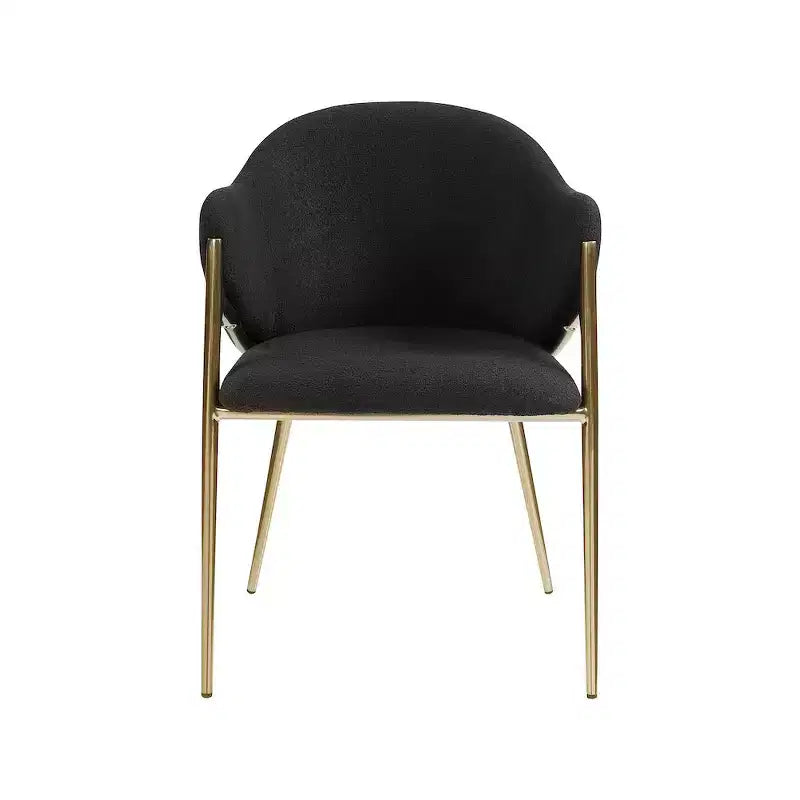 Meridian Furniture, Chaises de salle à manger Nial en tissu bouclé, ensemble de 2