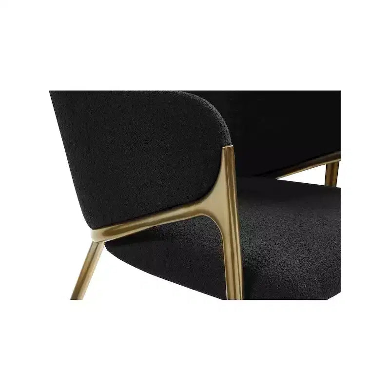 Meridian Furniture, Chaises de salle à manger Nial en tissu bouclé, ensemble de 2