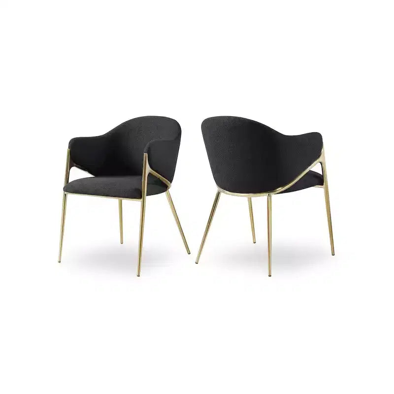 Meridian Furniture,Nial Boucle Fabric Dining Chair, Set of 2