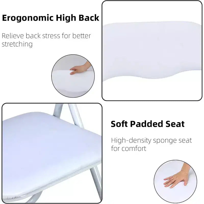 Chaises pliantes, chaises pliantes portables en métal avec coussin pour événements intérieurs et extérieurs, patins antidérapants, chaises empilables