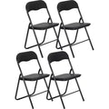 Folding Chairs, Outdoor & Indoor Event Portable Metal Folding Chairs with Cushion, Non-Slip Feet Pads Stackable Chairs
