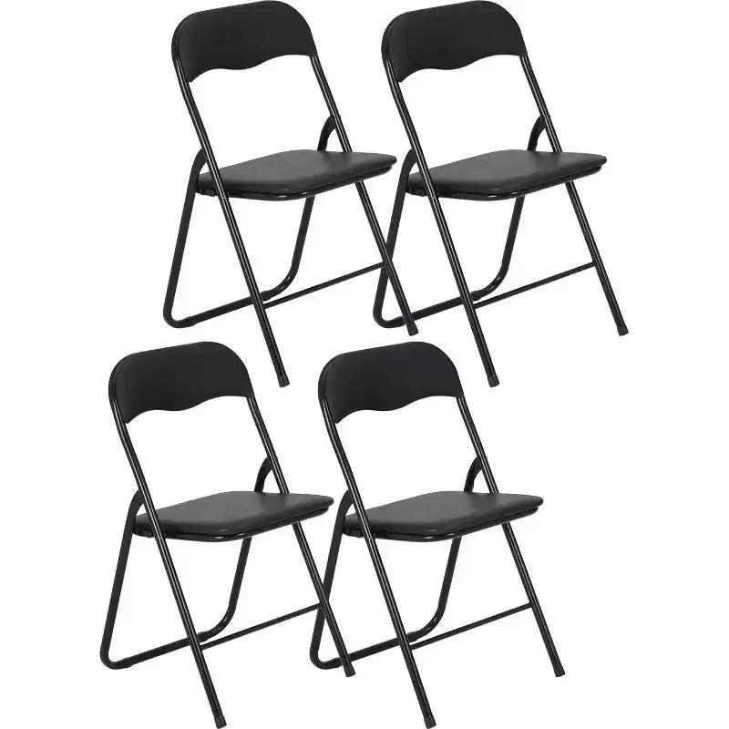 Folding Chairs, Outdoor & Indoor Event Portable Metal Folding Chairs with Cushion, Non-Slip Feet Pads Stackable Chairs